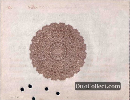 100 Lira Ottoman Empire banknote back side from 1891 - Pick 61Ab